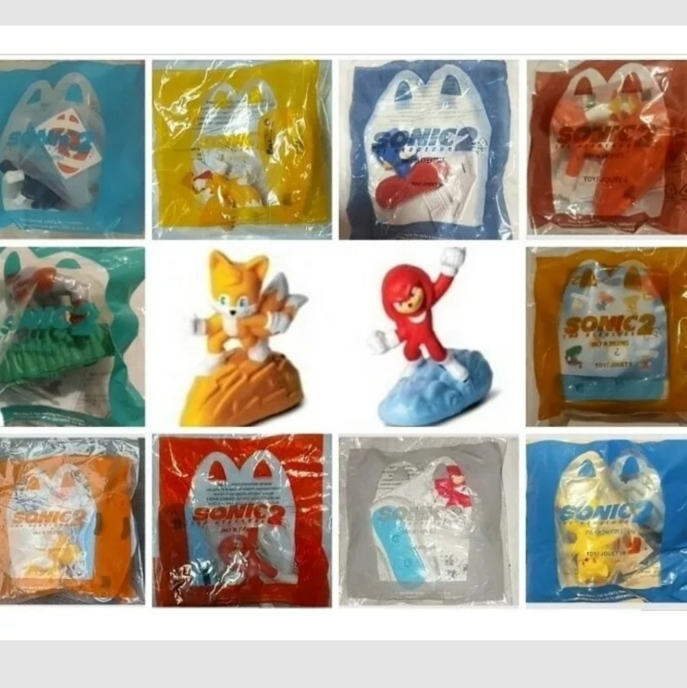 FULL SET! McDonalds Canada 2022 Sonic 2 Canadian Happy Meal Toys  NEW! Set of 10
